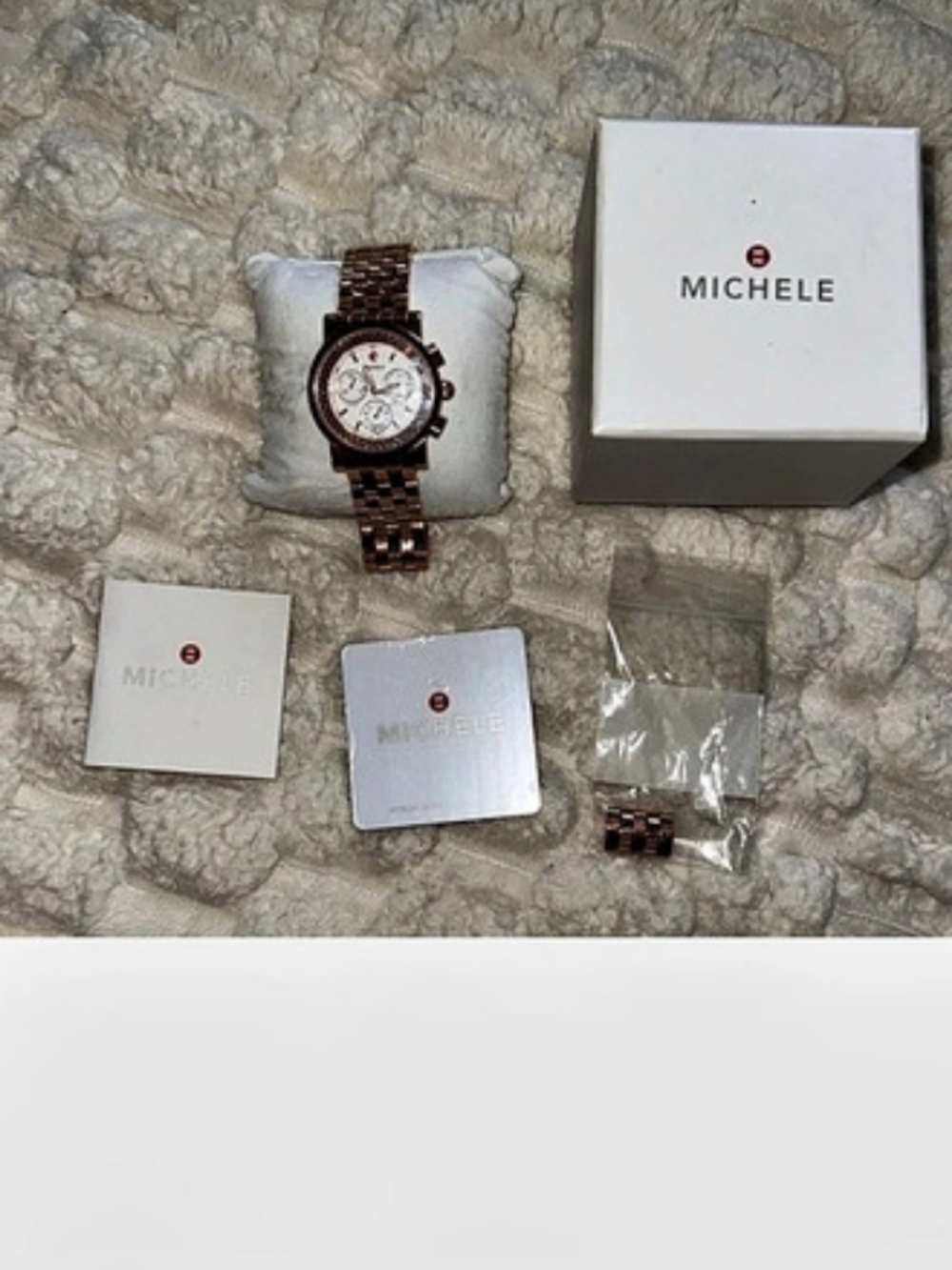 Michele Deco Sport Rose Gold Diamond Watch